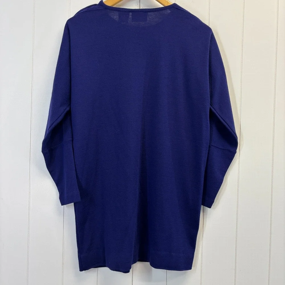 Vintage Liz Claiborne Womens 90s Classic Sweater Dress Size PM Violet Office